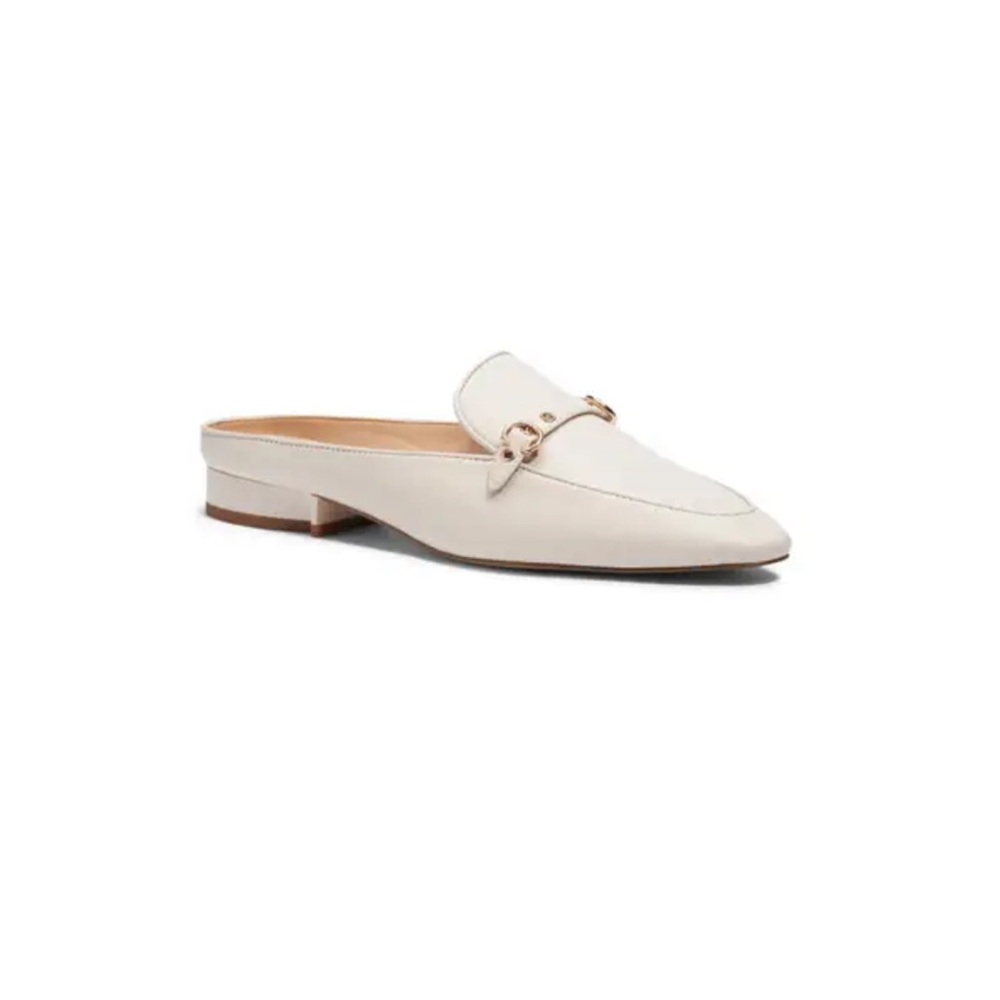 Coach Women's White  Leather Loafers